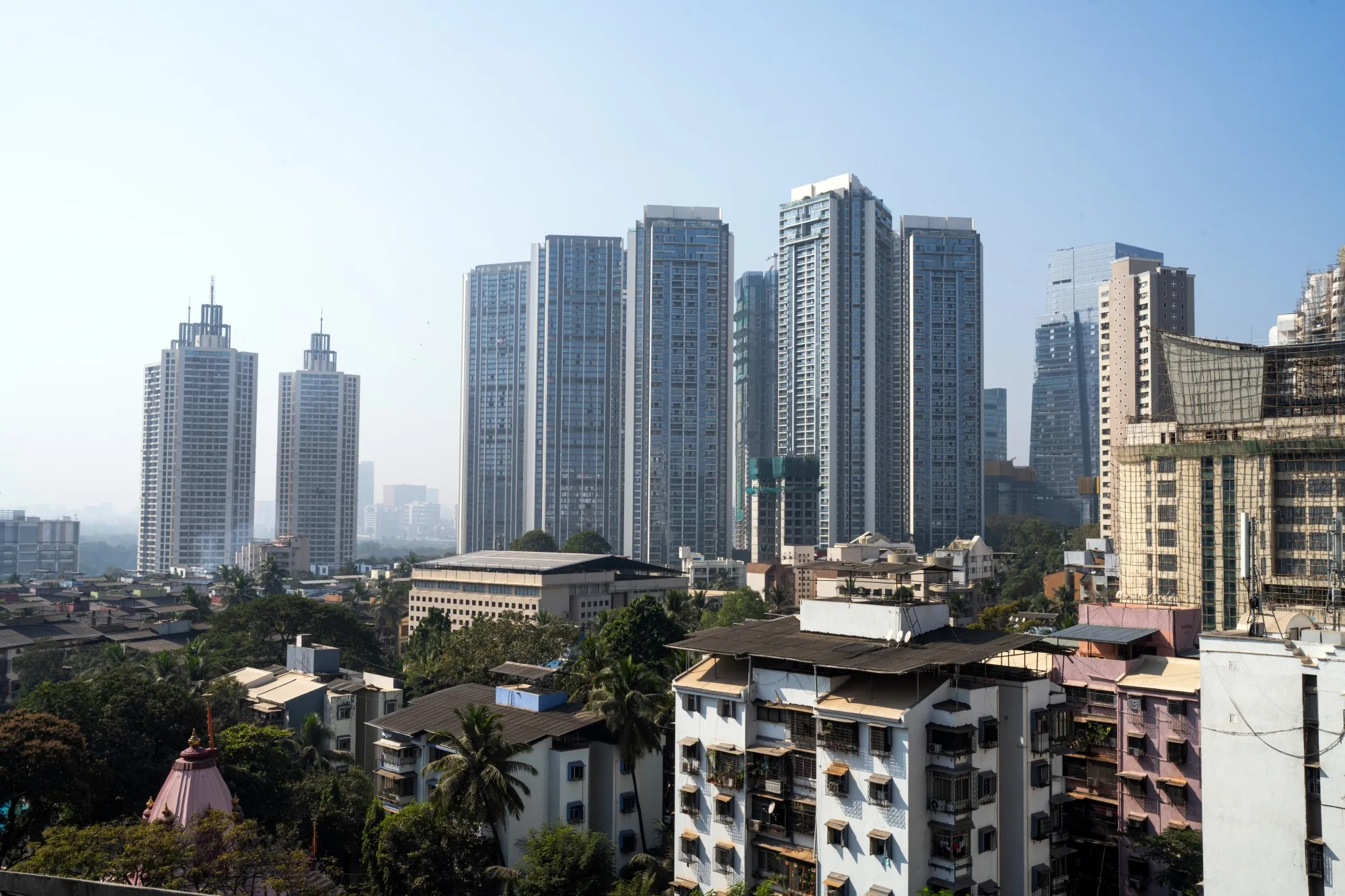 Residential buildings in Mumbai, India.