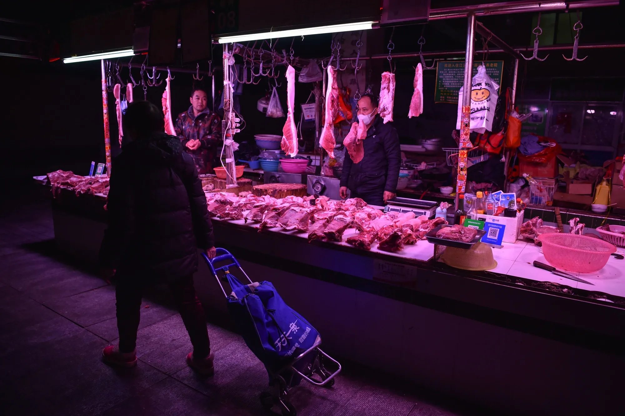 A market in Wuhan,&nbsp;China.