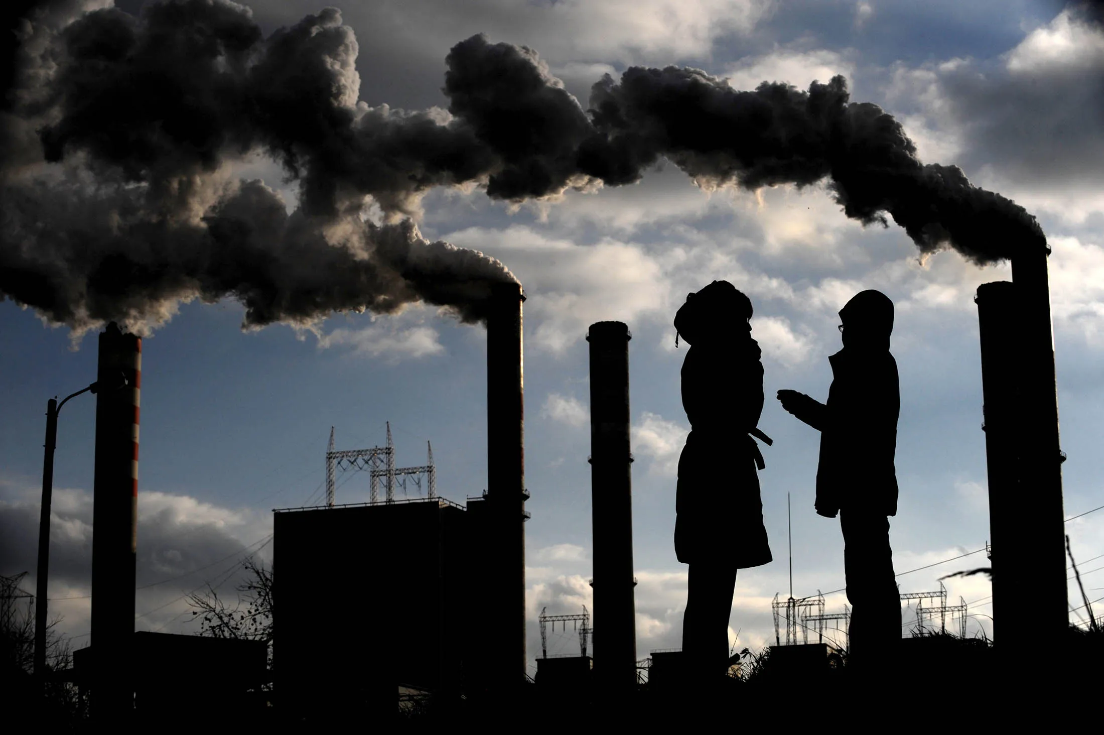 Air pollution in Poland.
