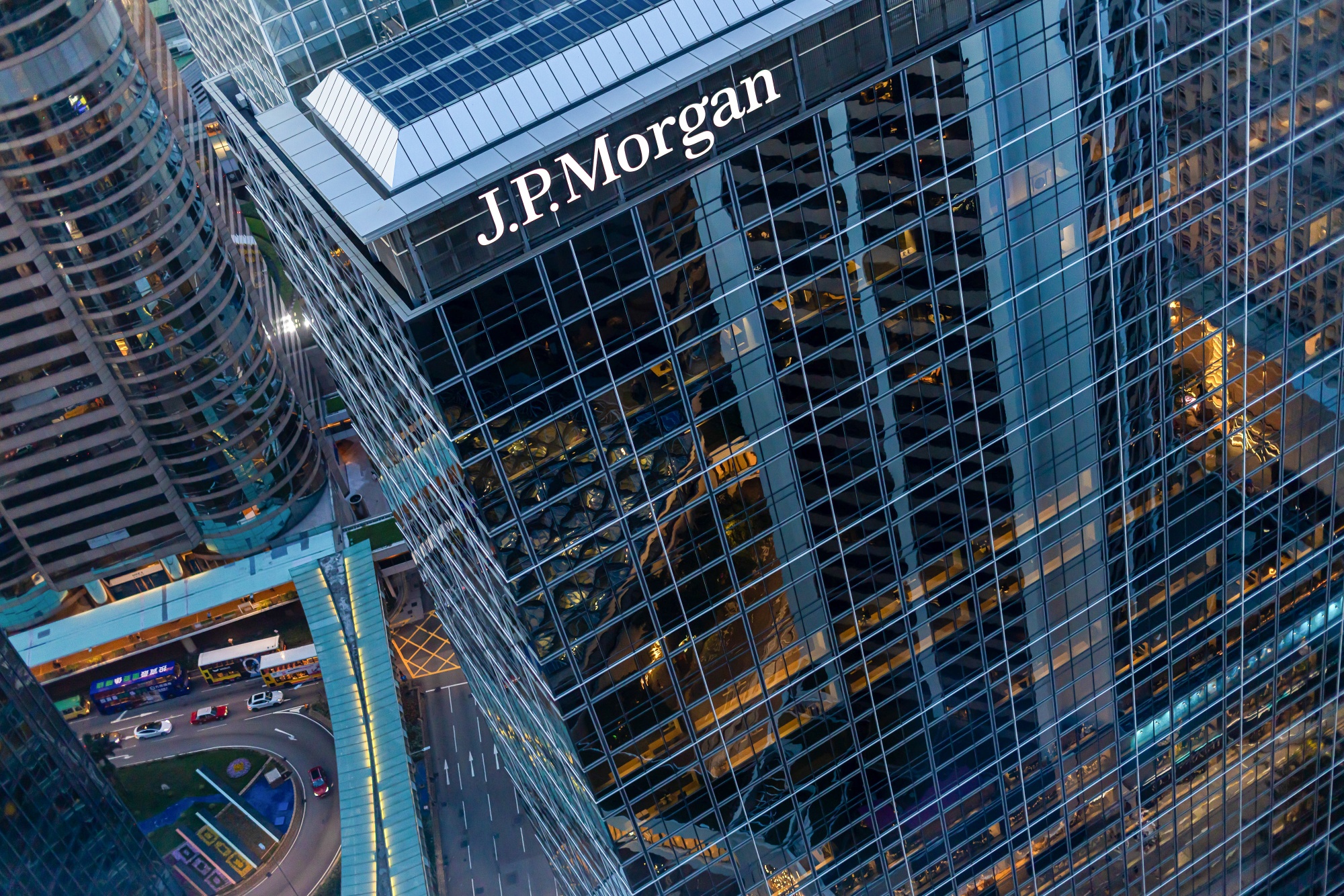 The JPMorgan Chase & Co. headquarters in Hong Kong, China, on Sunday, Jun. 21, 2026. Hong Kong raised its full-year growth forecast after a global investment boom in artificial intelligence supercharged exports and helped deliver the economy’s strongest first-half performance in almost five years.