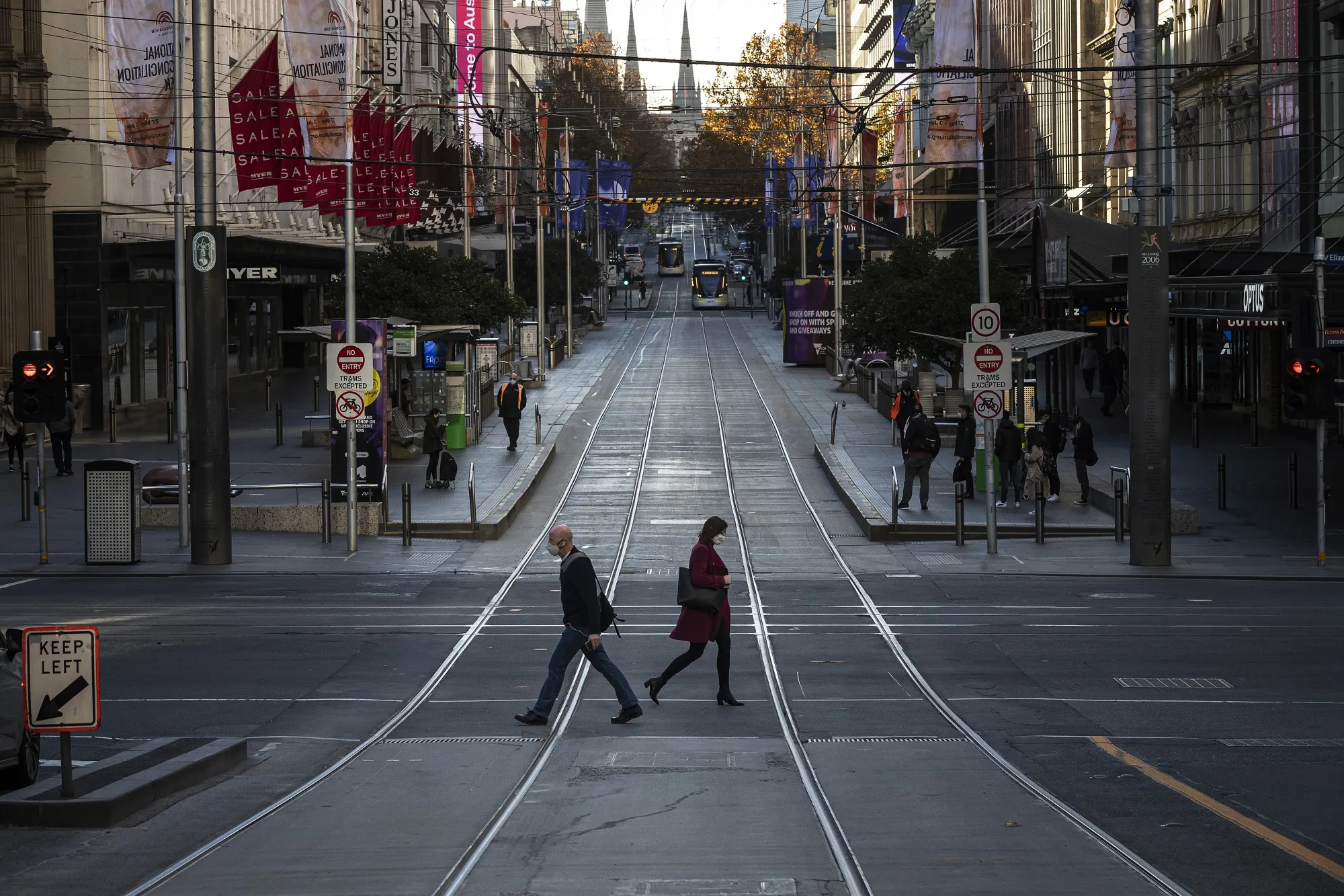 Bourke Street in Melbourne on June 2.