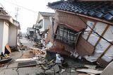 Damaged buildings in Wajima, Ishikawa prefecture on Jan. 6.