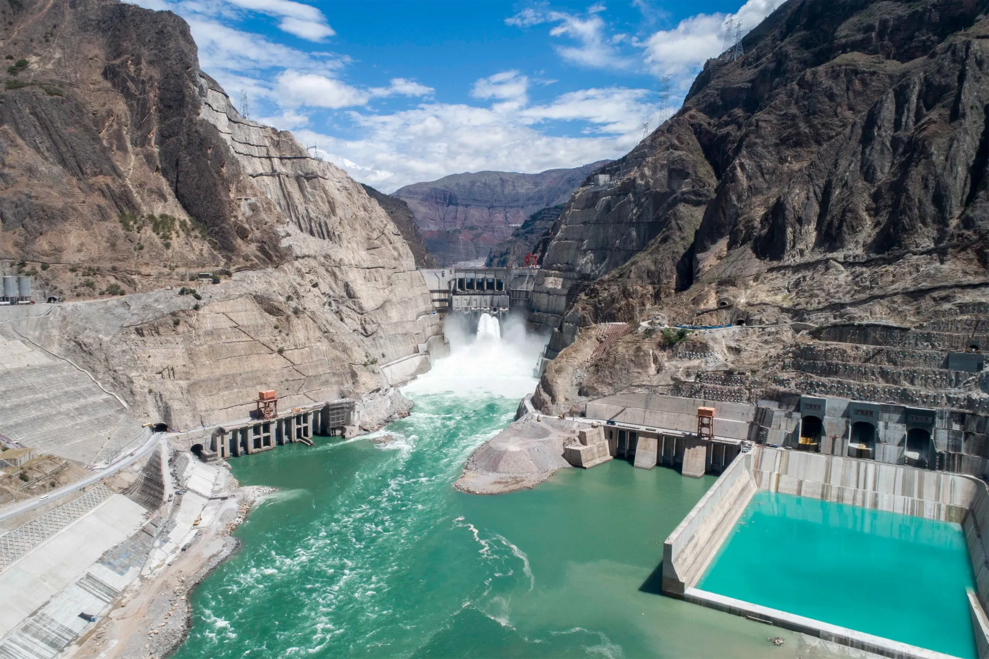 Wudongde Hydropower Station.