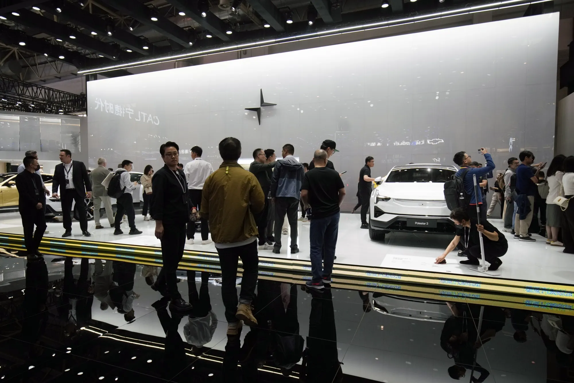 The Polestar booth at the Beijing Auto Show, in April 2024.
