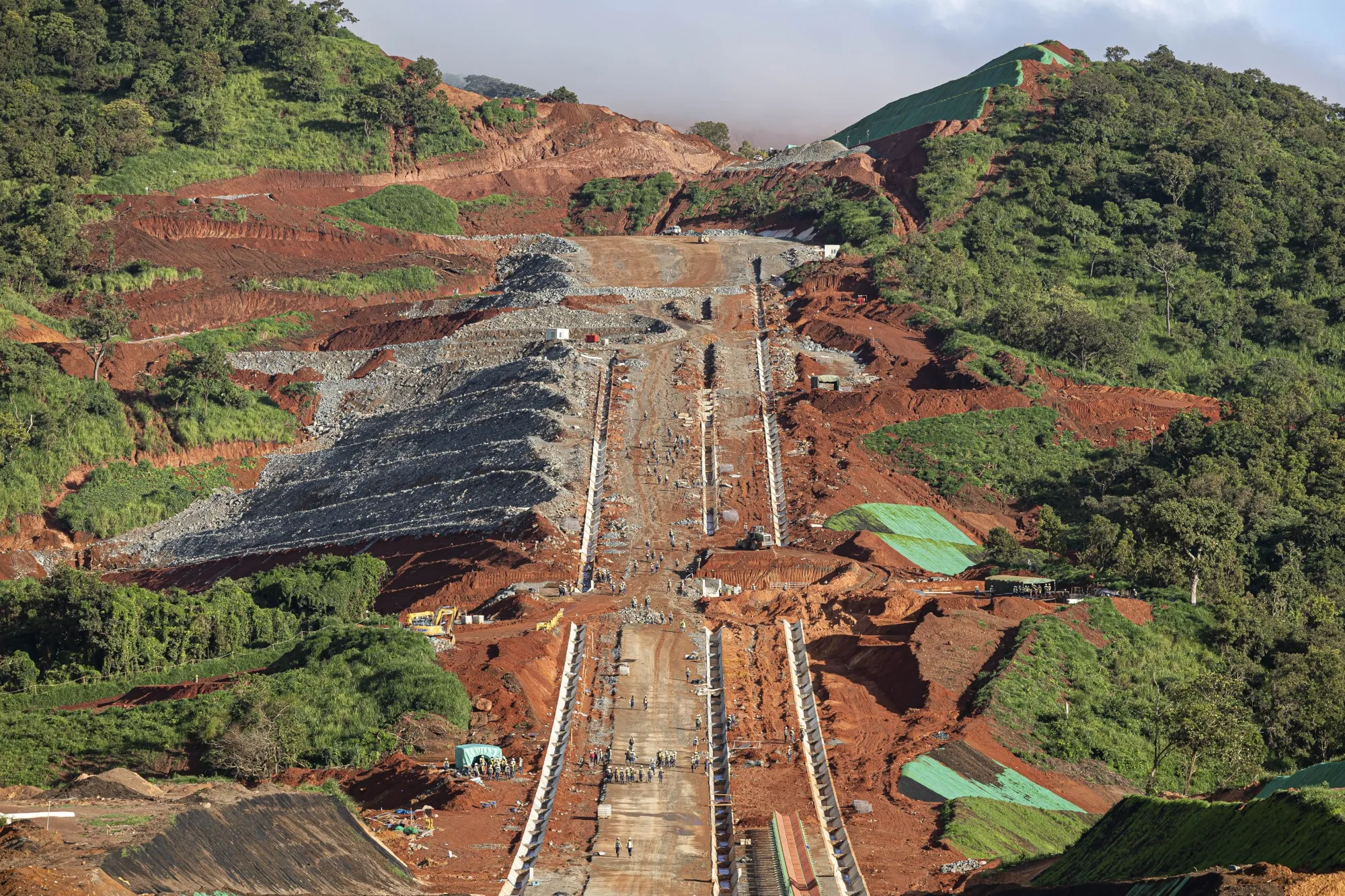 The Simfer mining complex in the Simandou mountain range in the Nzerekore region, Guinea on Sept. 3.&nbsp;
