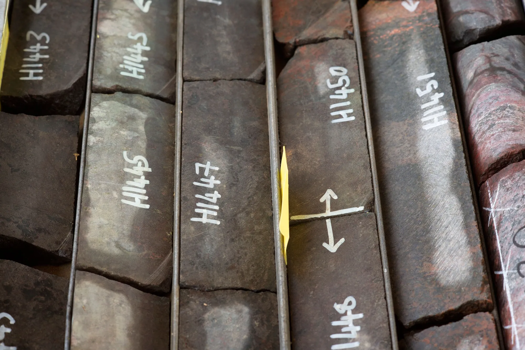 Monazite ore samples.