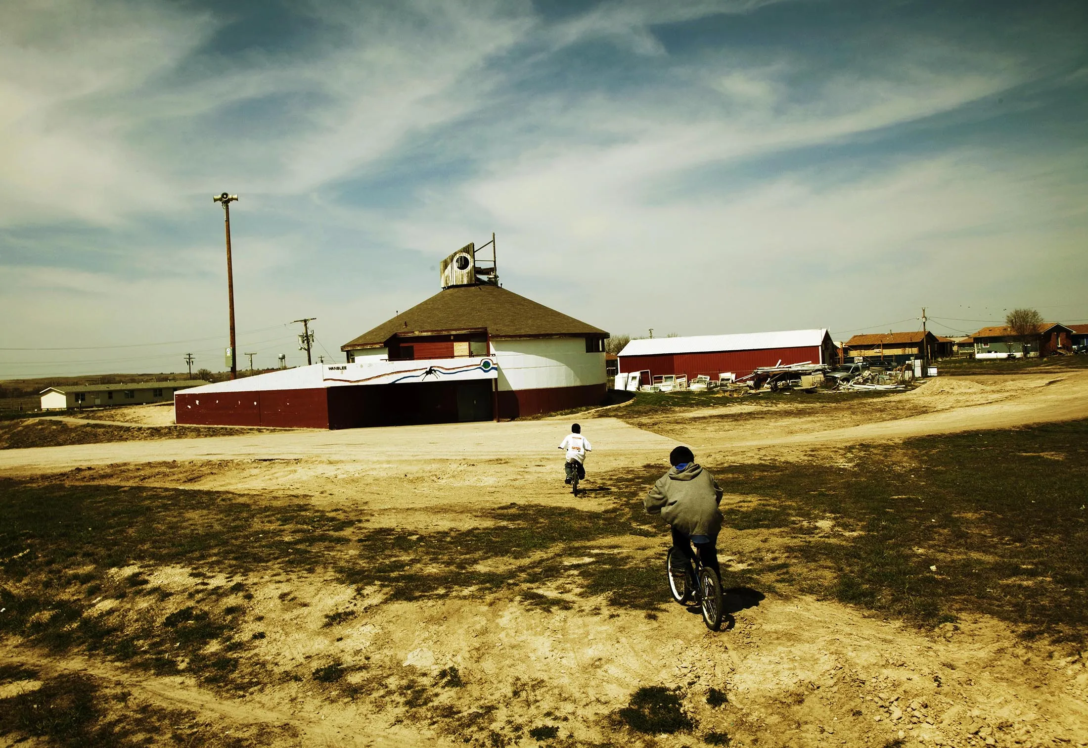 The town of Wanblee in the Pine Ridge reservation.
