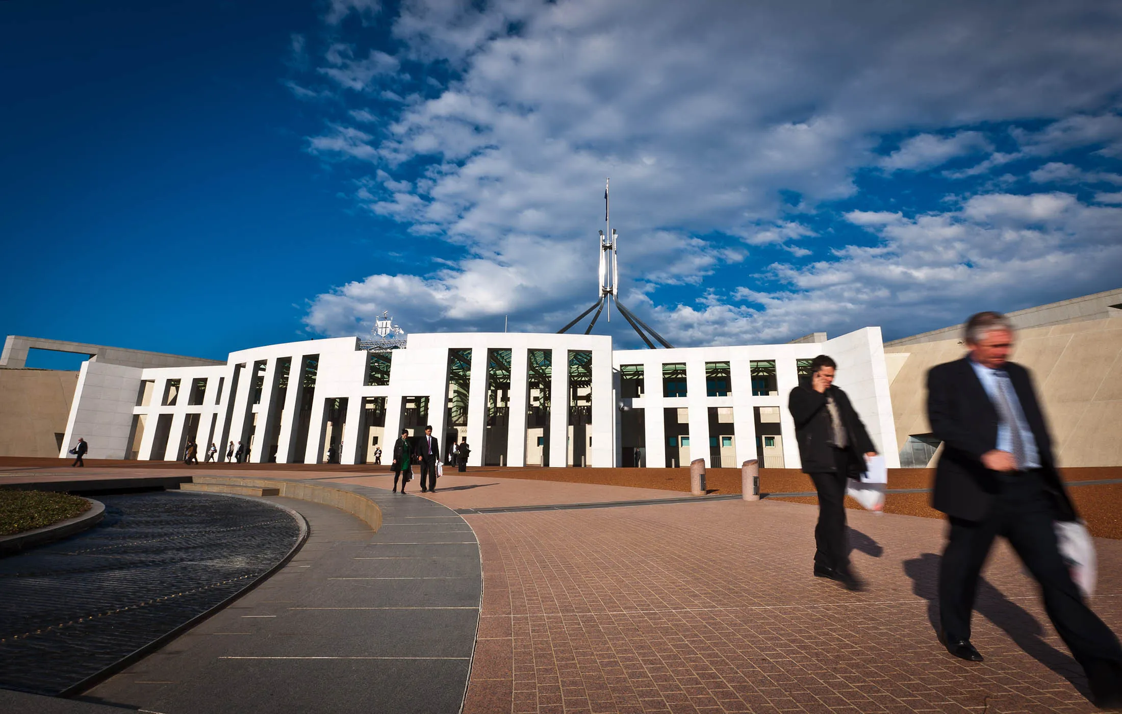 Australia's Paliament House stands in Canberra, Australia, on Wednesday, May. 9, 2012.
