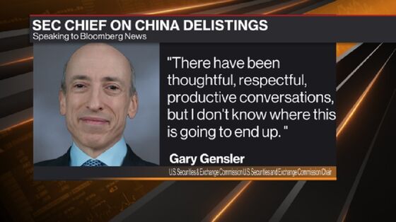 SEC Chief Doubts Imminent Deal to Avoid China Delistings
