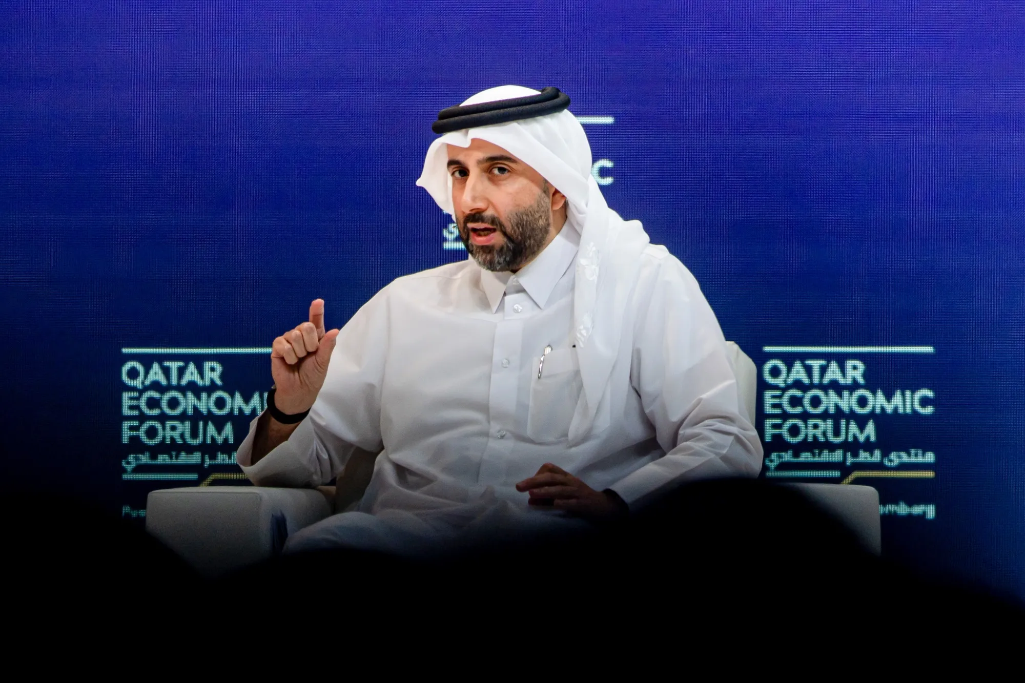 Mohammed Al Sowaidi during the Qatar Economic Forum in Doha, on May 20.
