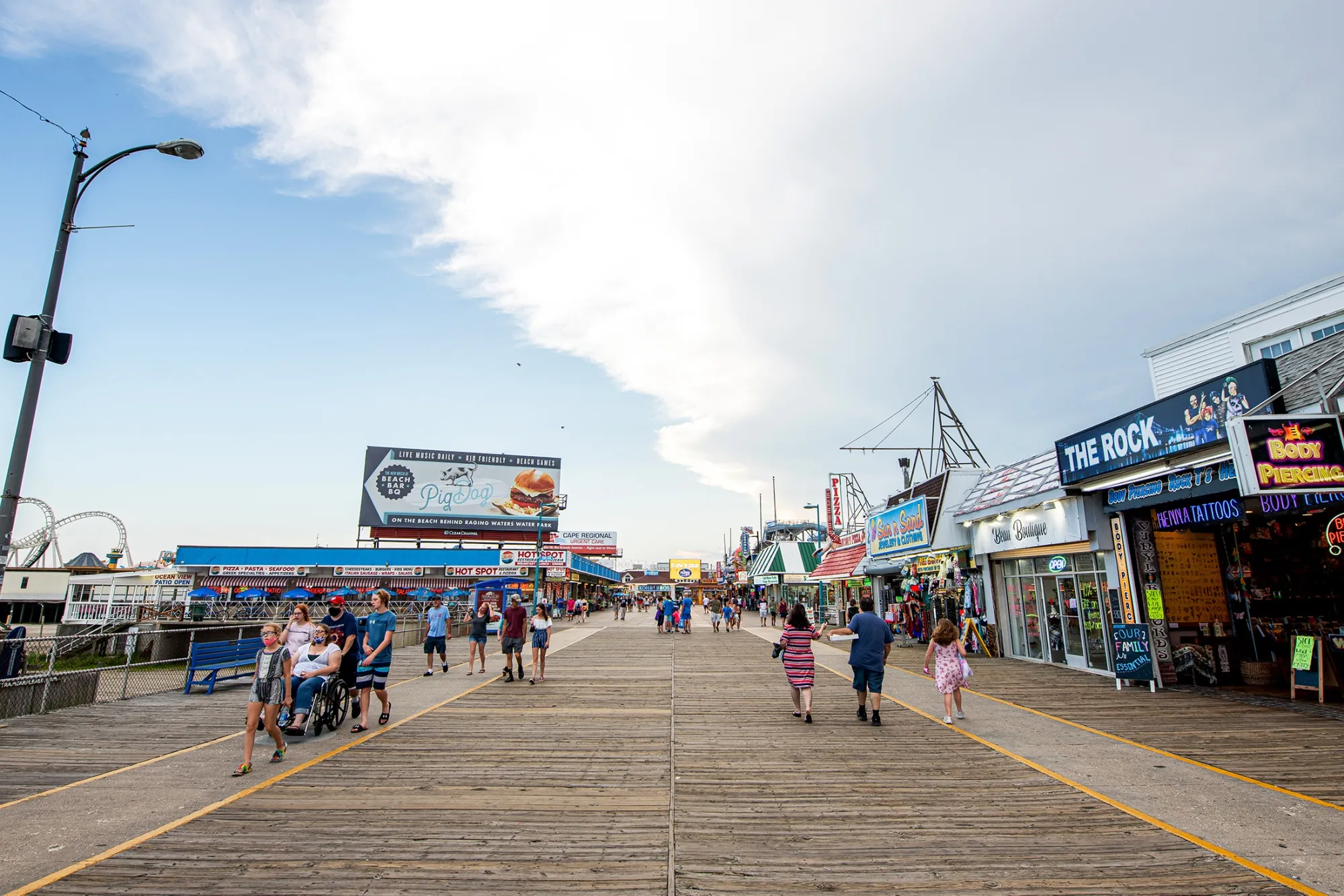 Visitors stroll&nbsp;the Wildwood, N.J., boardwalk in September 2020.&nbsp;