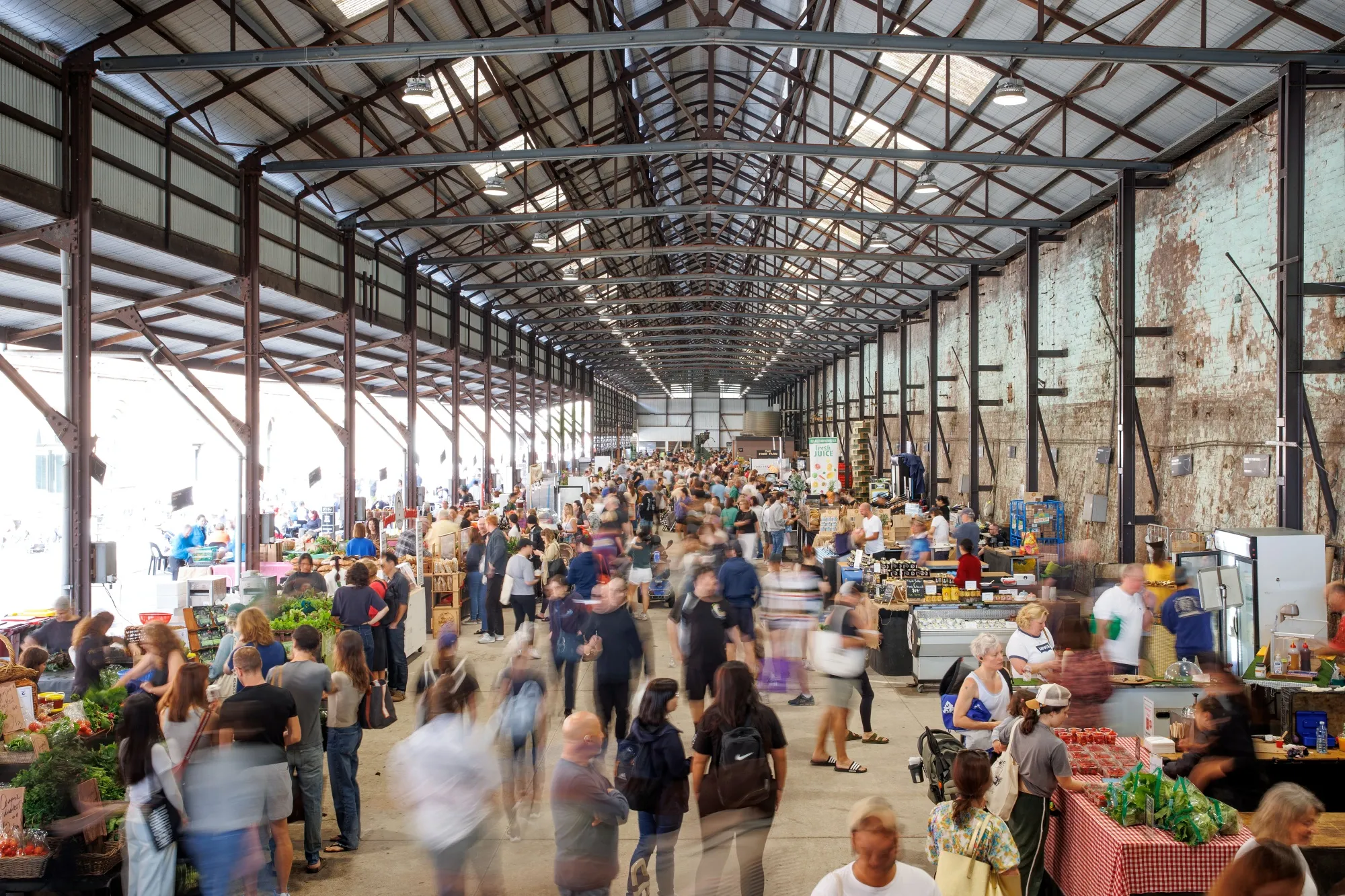 Customers at Carriageworks Farmers Market in Sydney, Australia, on Saturday, April 26, 2025.&nbsp;