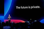 Facebook CEO Mark Zuckerberg introduces&nbsp;new privacy features at the F8 Conference on April 30, 2019.