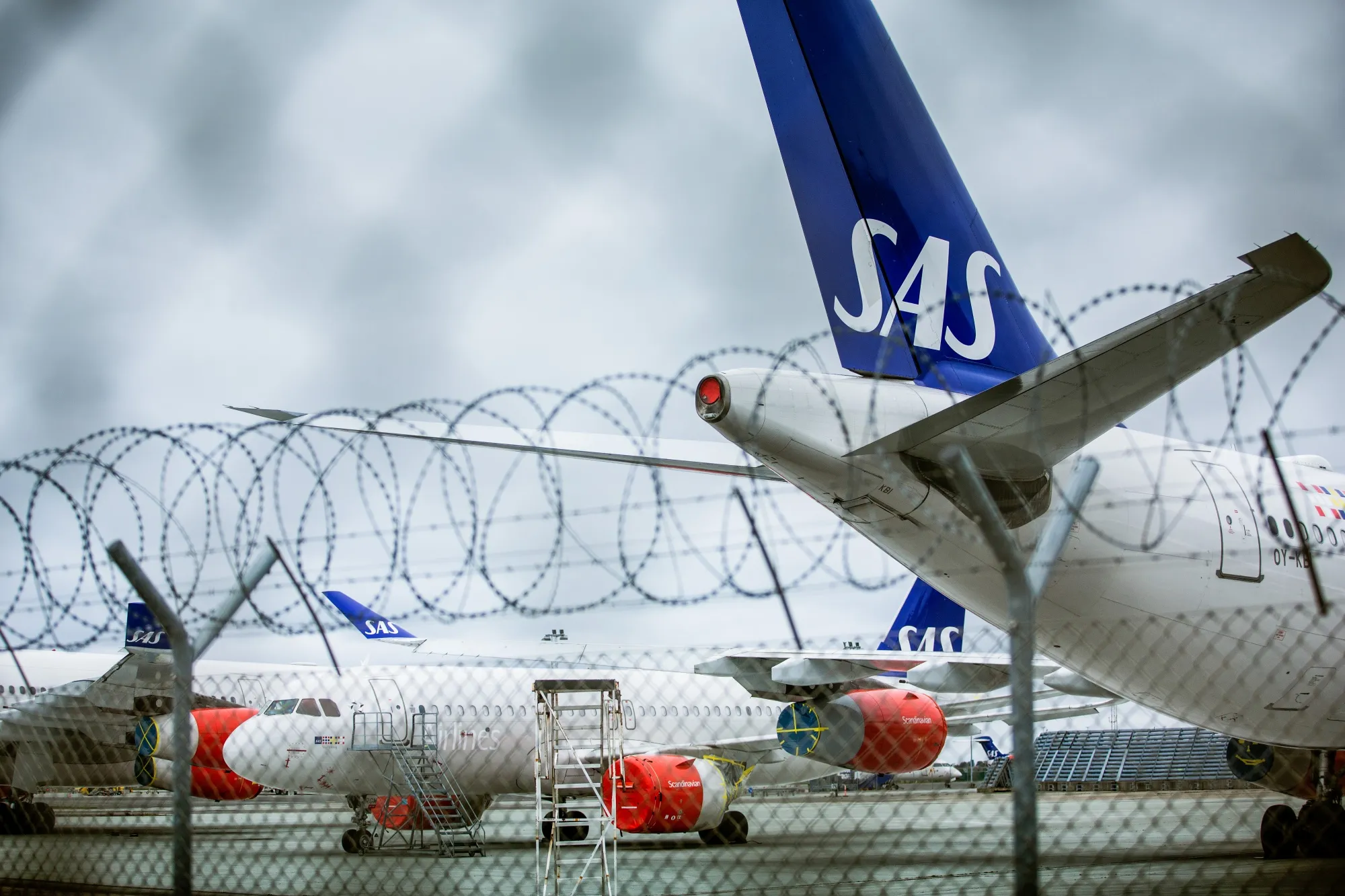 Parked Planes As SAS AB Slashes 5,000 Jobs in Deepest Cut at a European Airline
