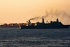 US forces patrol the Arabian Sea near the Touska cargo ship, on April 20.
