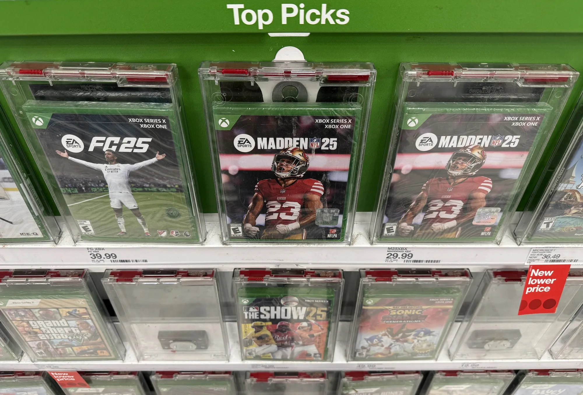 Electronic Arts video games in a store in Colma, California.