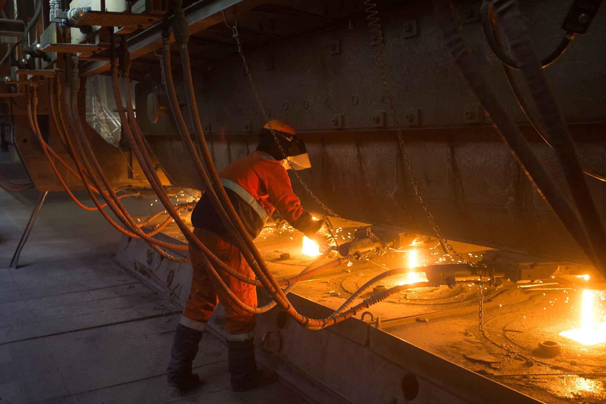 Manufacture At Celsa Steel UK Ltd. Steel Mill As Iron Ore Extends Decline