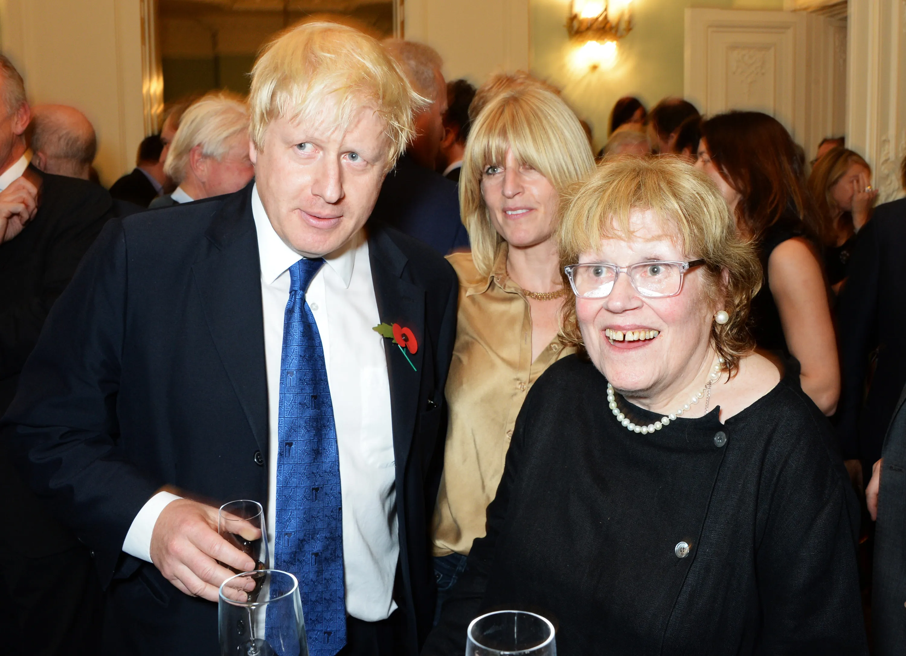Boris Johnson, sister Rachel Johnson and mother Charlotte Johnson Wahl&nbsp;in 2014. (
