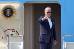 Joe Biden&nbsp;departing Osan Air Base in Pyeongtaek, South Korea, on&nbsp;May 22.