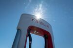 Tesla Inc. Supercharger station in Petaluma, California, U.S.