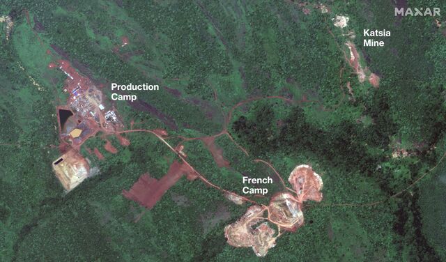 Satellite image of gold mine