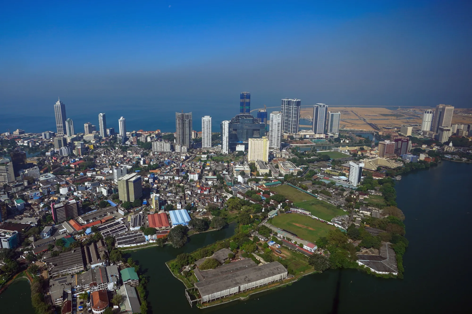 The skyline of Colombo, Sri Lanka.