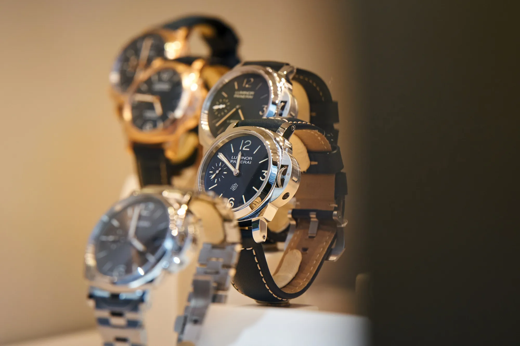 Luxury watches on sale at a store on Fifth Avenue in New York.