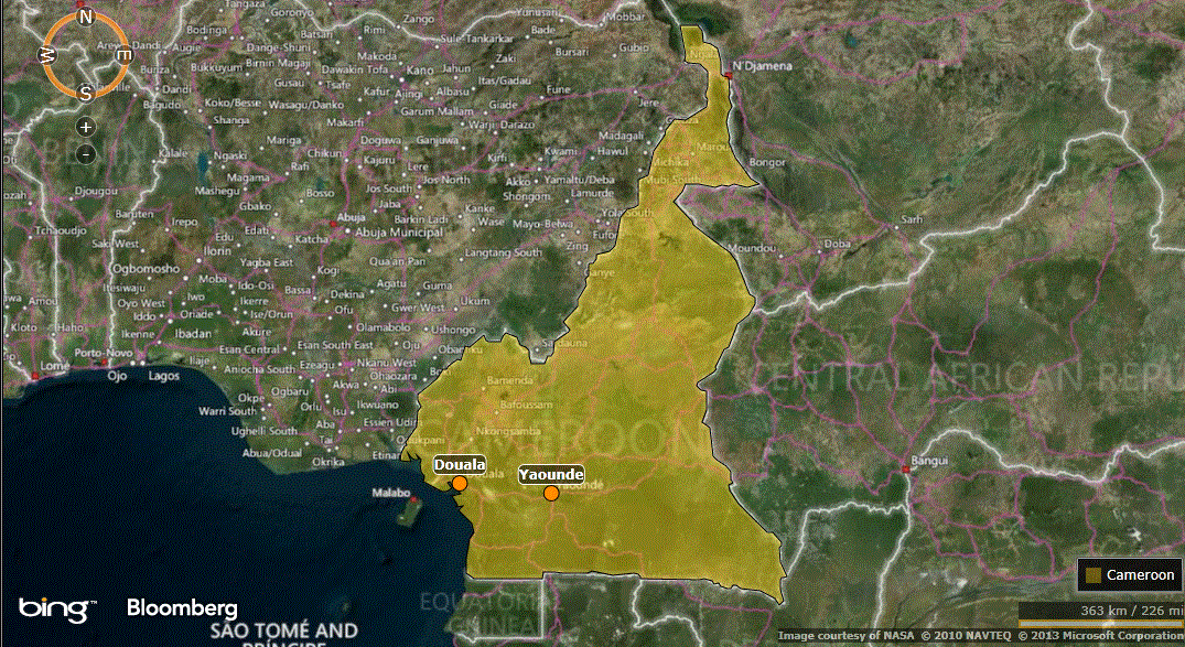 Map of Cameroon