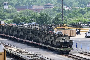 Military Vehicles Arrive In Maryland Ahead Of Washington Parade