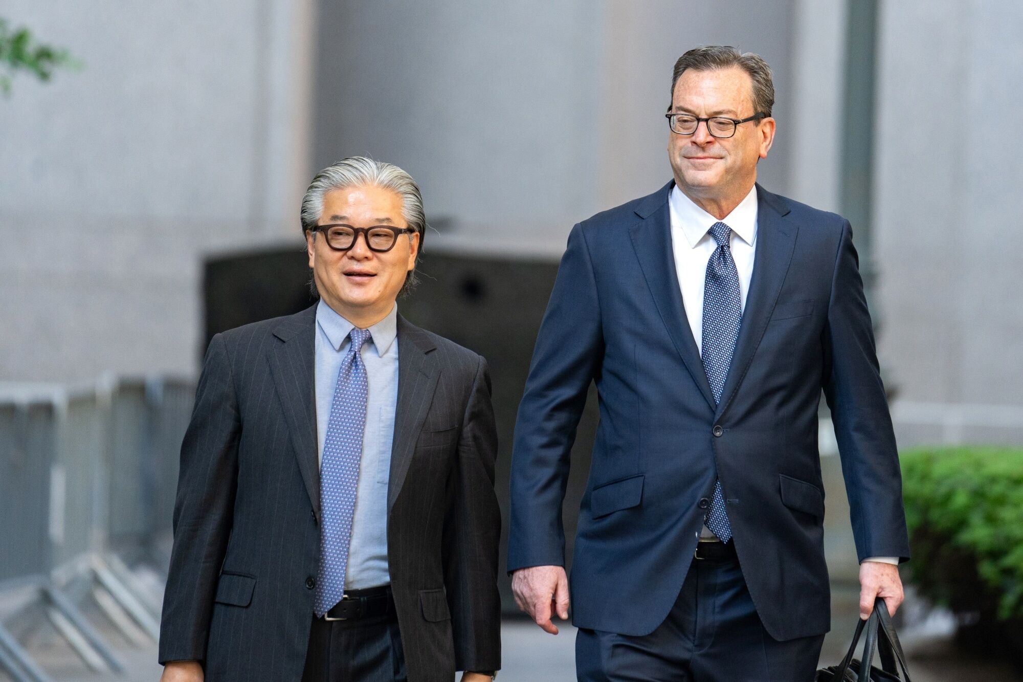 Bill Hwang arrives at federal court in New York on July 8.