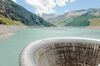 The 485-foot high dam at Lac de Moiry, directly east of Mauvoisin, sits at an altitude of 7,377 feet above the village of Grimentz. Built in 1954, the dam feeds the Gougra storage power plant, harnessing the power of the waters from Val d’Anniviers and the Turtmann Valley.