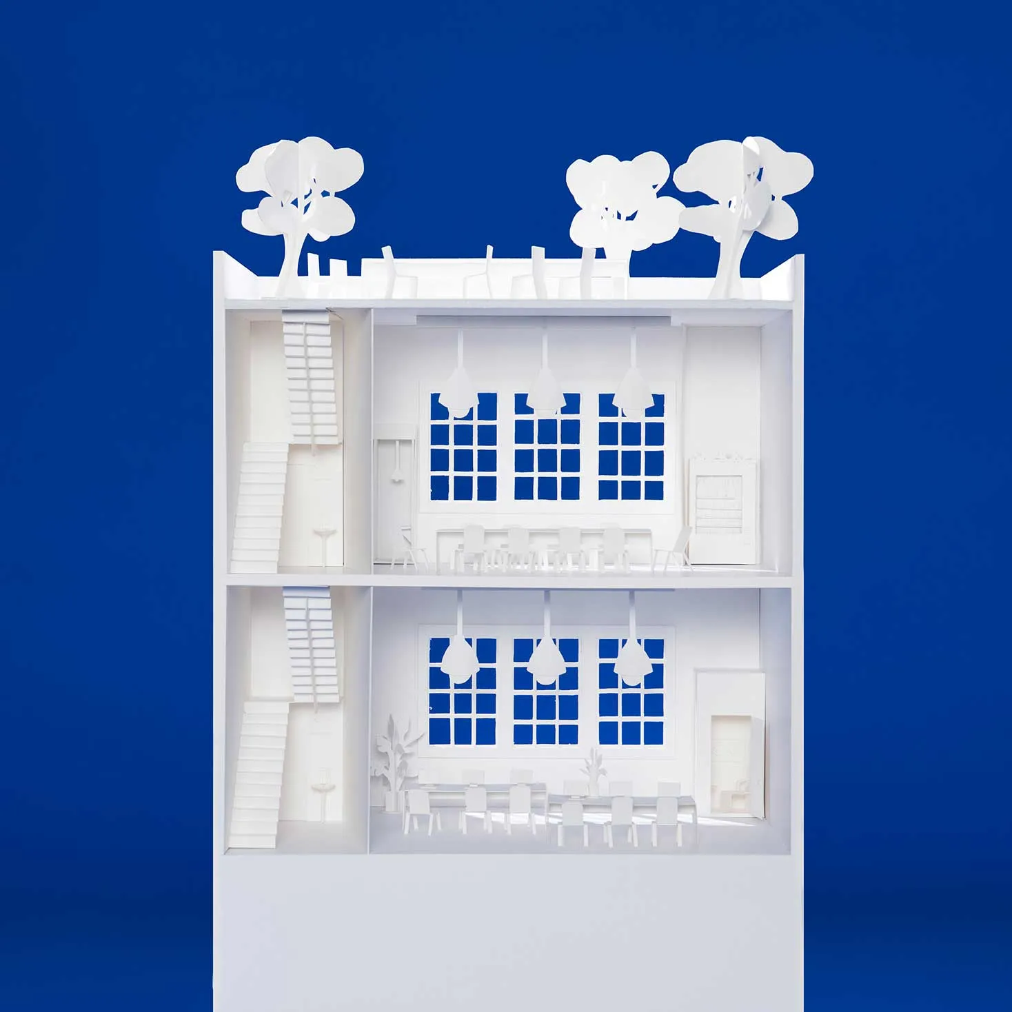 Big windows help ­prevent workers from developing vitamin D deficiency, a risk more likely for those with darker skin. Even ­better than big windows? An outdoor conference table (top).