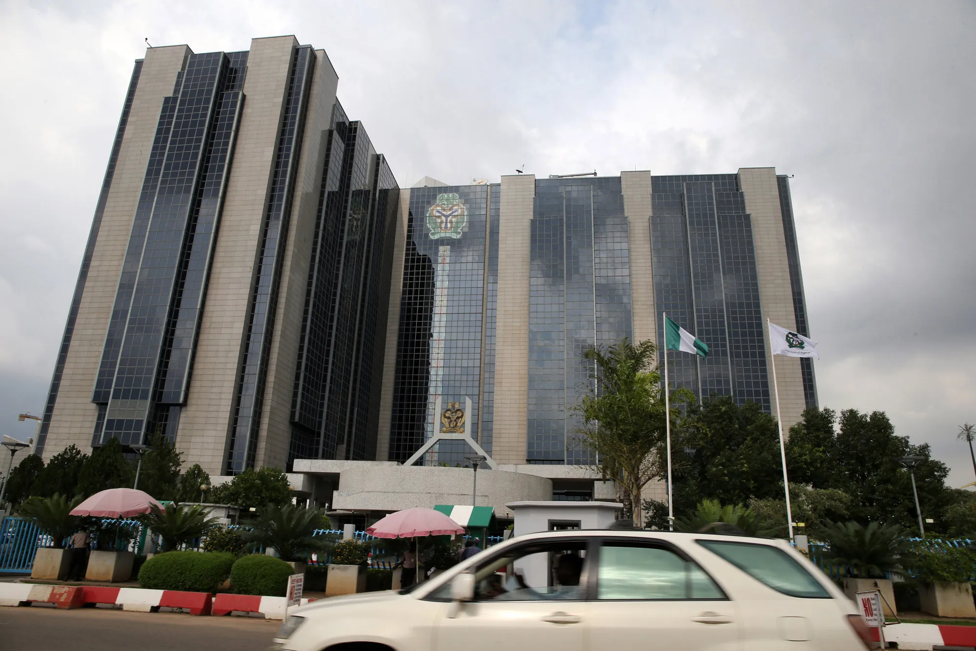 The headquarters of the Nigerian central bank in Abuja, Nigeria.