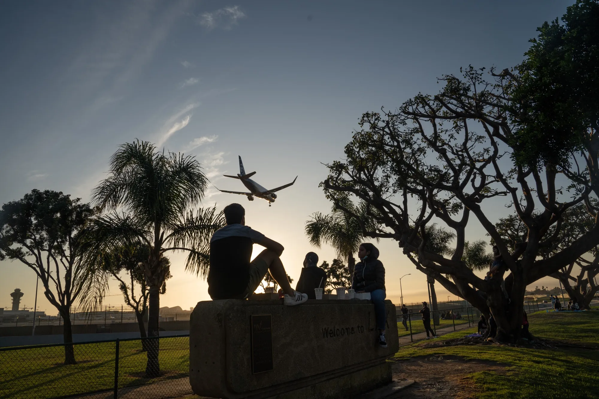 Travelers At LAX Airport As U.S. Holiday Air Travel Surges 