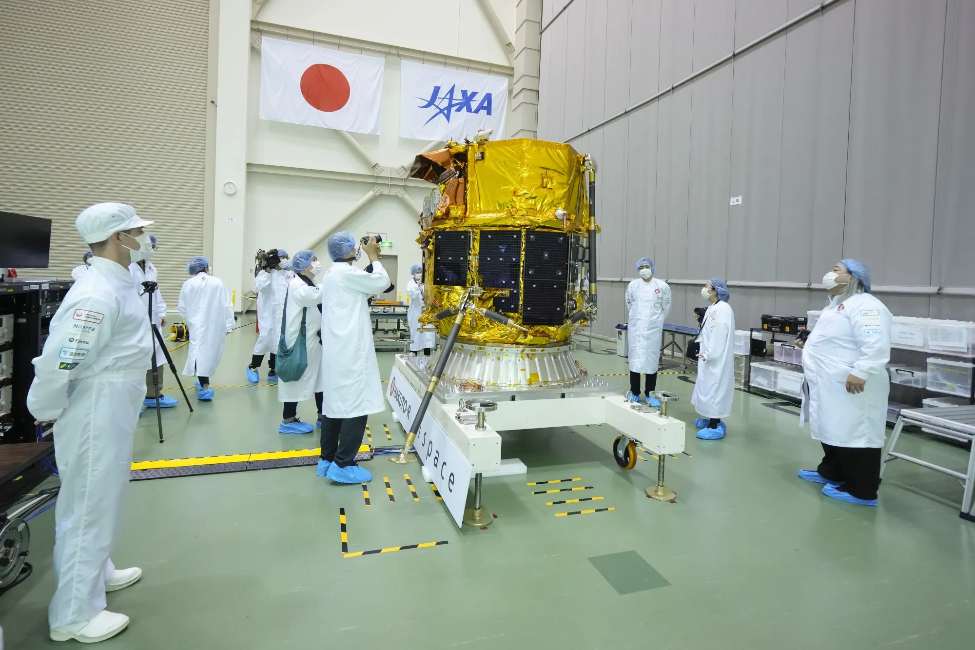 Ispace Inc.'s Resilience lunar lander in Tsukuba, Japan.
