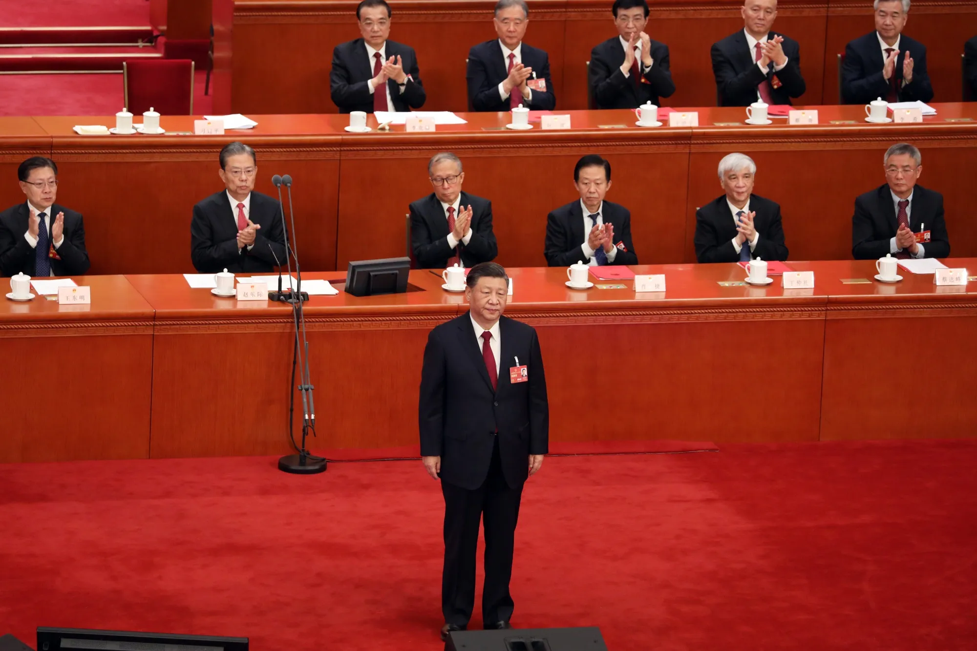 Xi Jinping during the closing session of the First Session of the 14th National People’s Congress on March 13.
