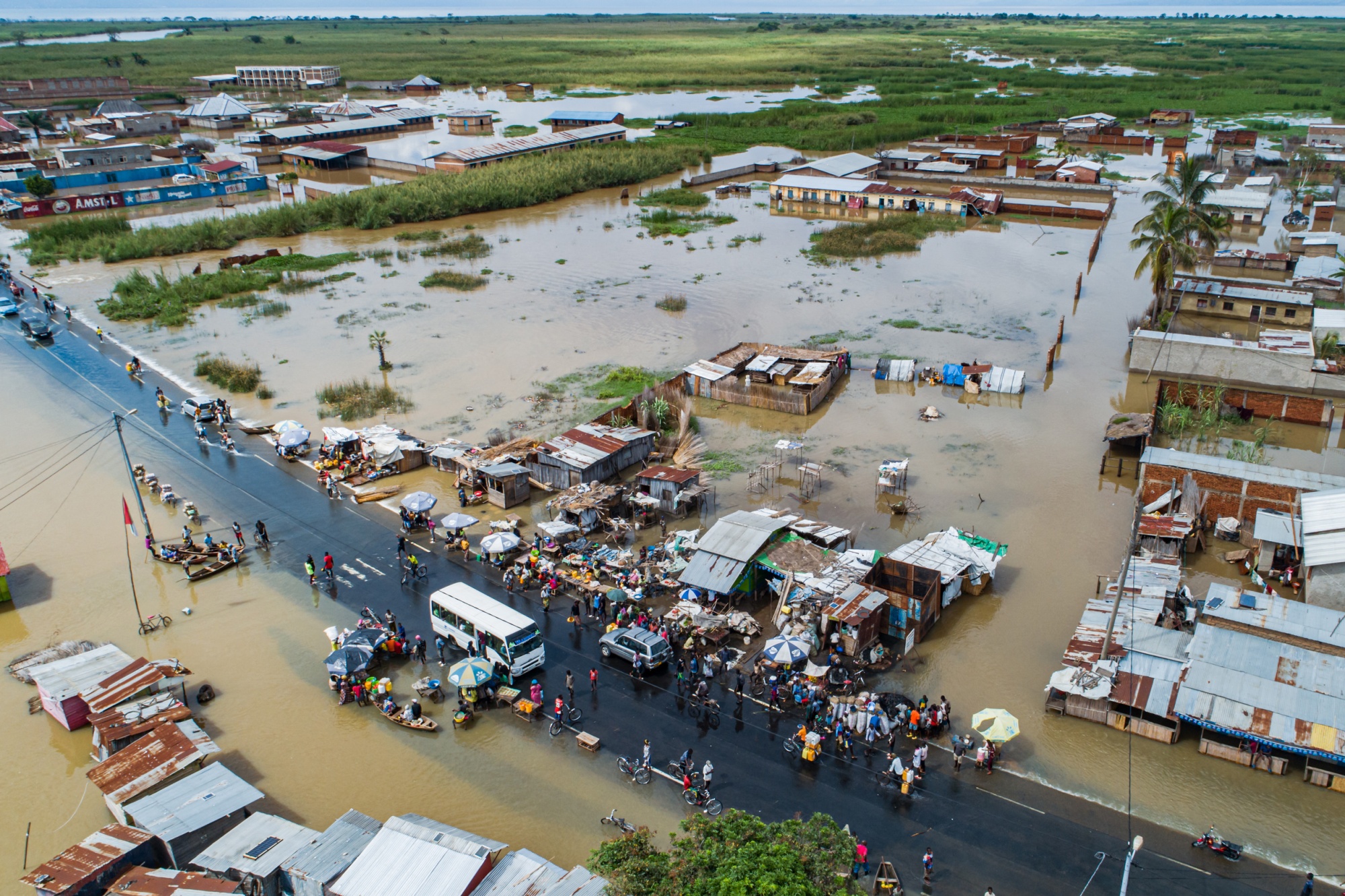 An area affected by floods in the Gatumba district of Bujumbura, Burundi, April 19.