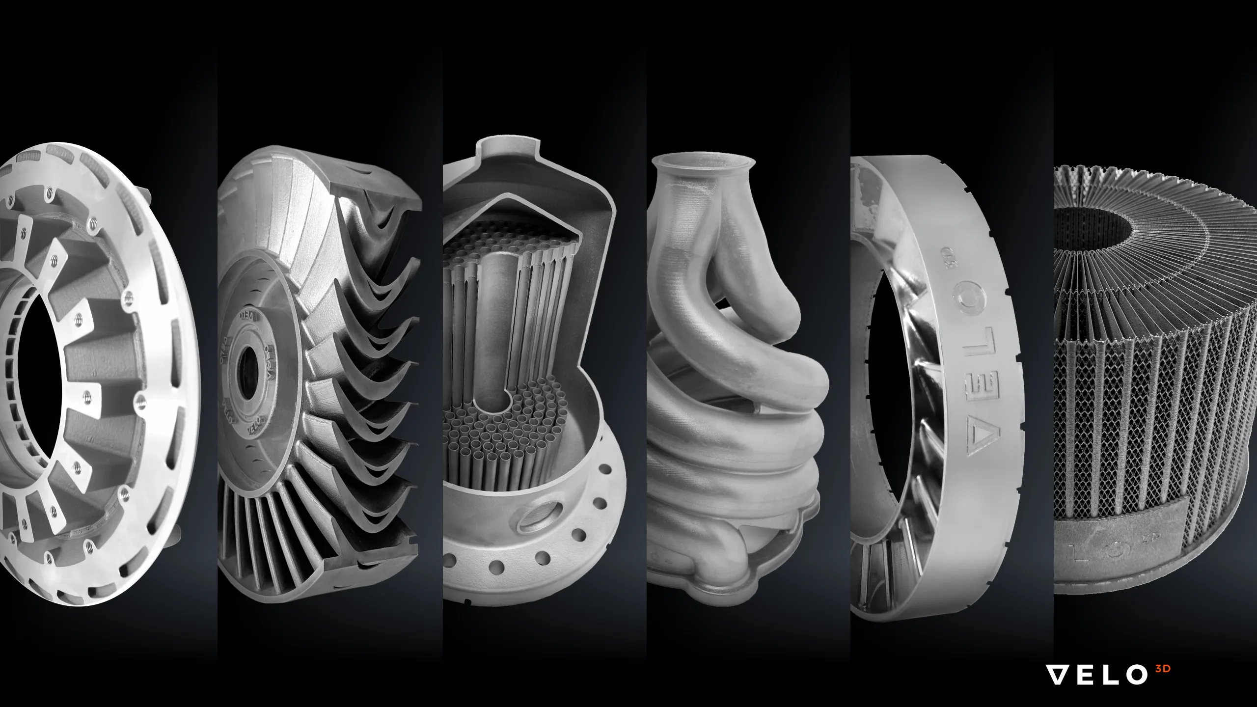 Sample manufactured parts from VELO3D.