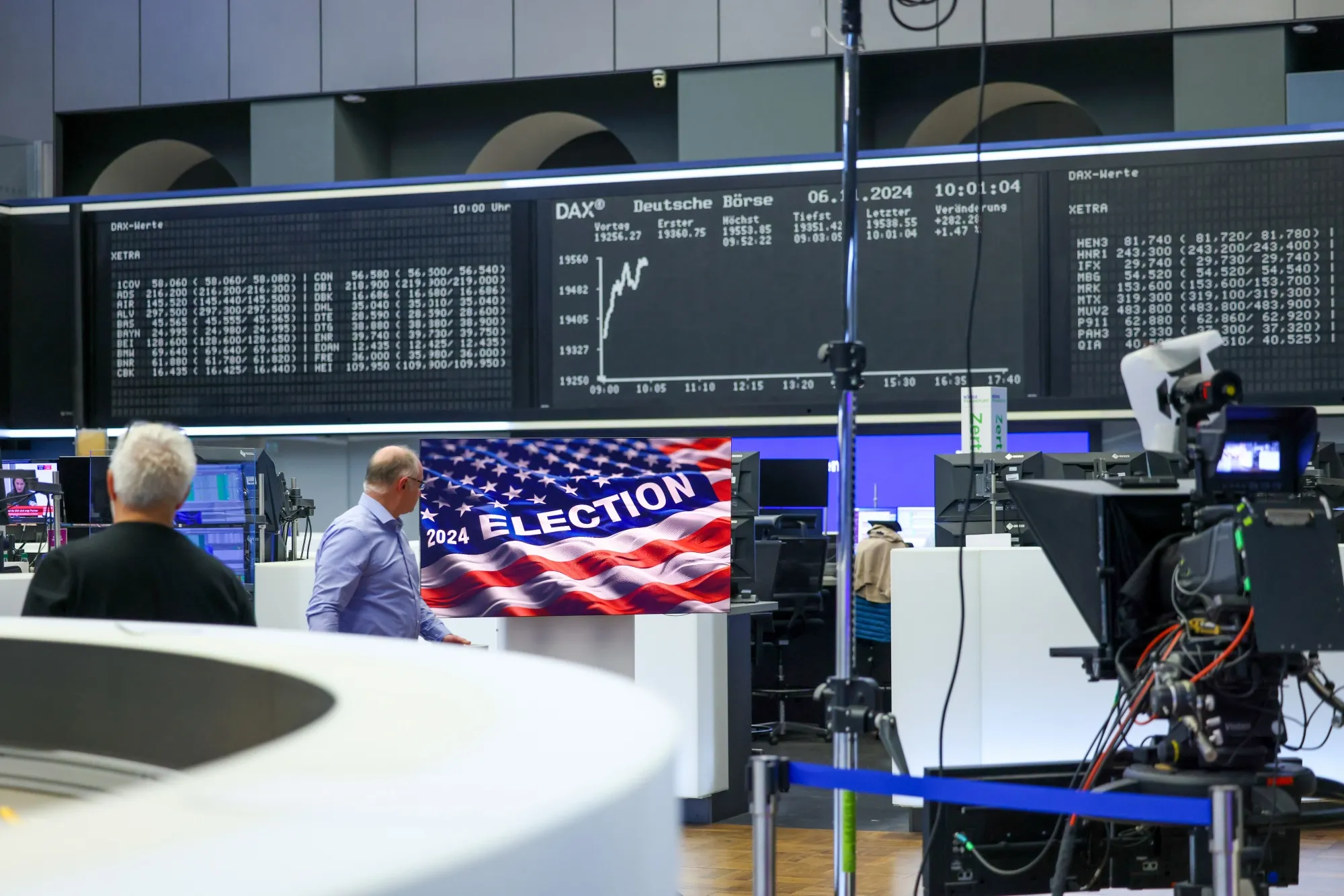 Election Day at the Frankfurt Stock Exchange.