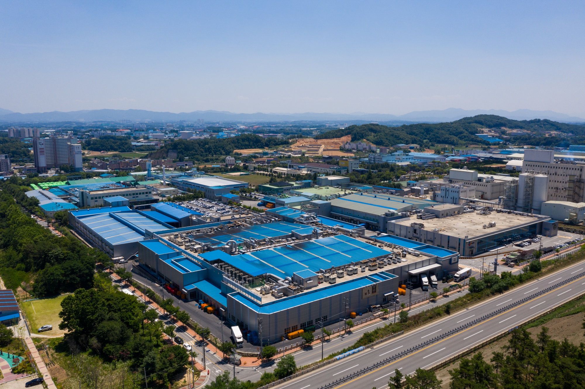 CJ CheilJedang Corp. factory buildings,&nbsp;Jincheon, South Korea.