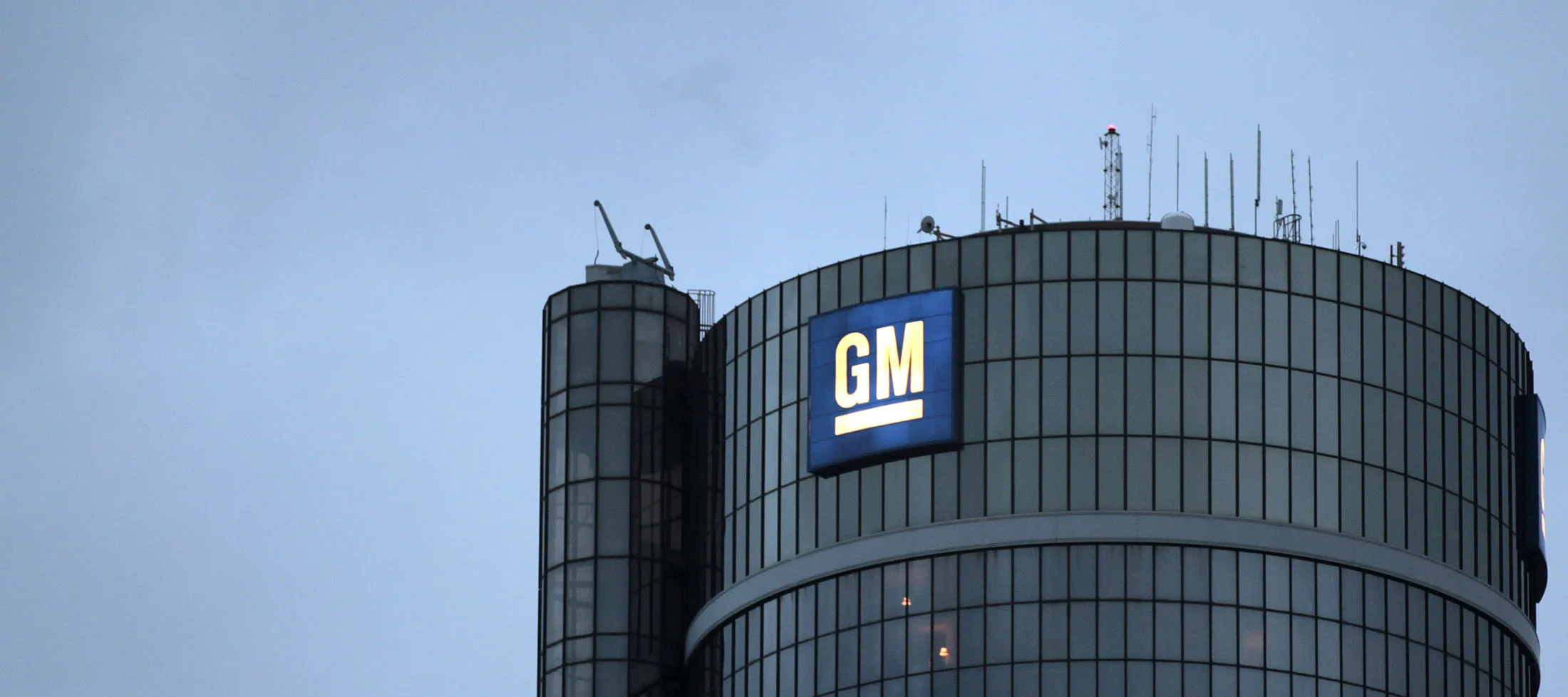 General Motors Co. world headquarters stands in Detroit.
