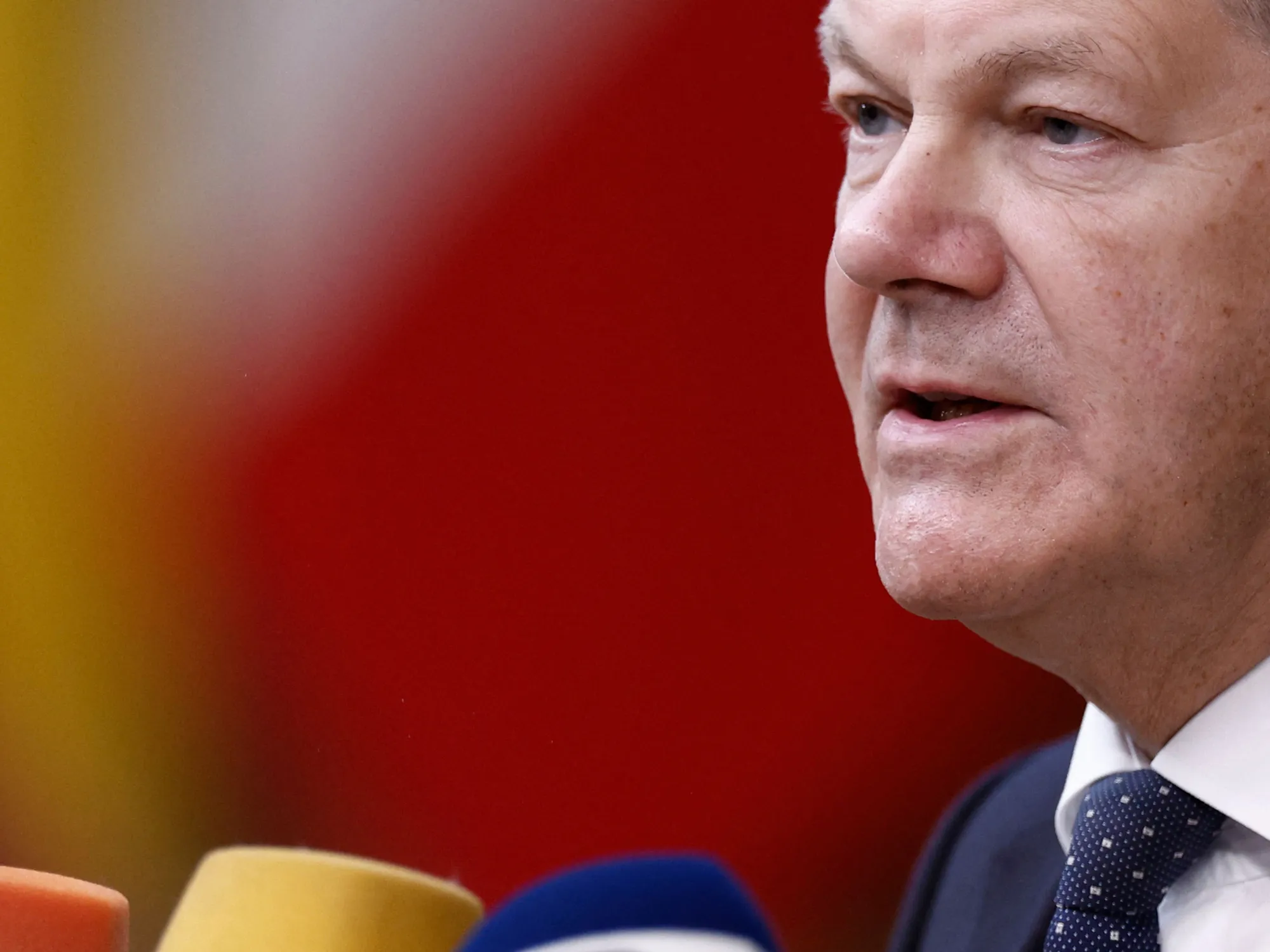 Olaf Scholz in Brussels on Oct. 20.