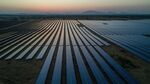 Photovoltaic panels at a solar farm in Pavagada, Karnataka, India.