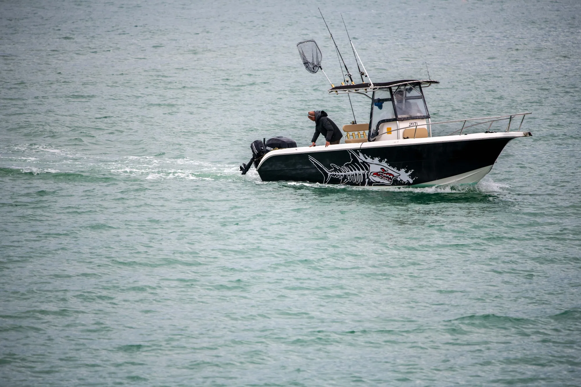 A boat with fishing equipment returns to port at St Helier, on the isle of Jersey, on&nbsp;May 9.&nbsp;