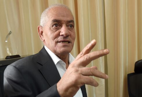 Houcine Abassi in his office on Oct. 9, 2015.