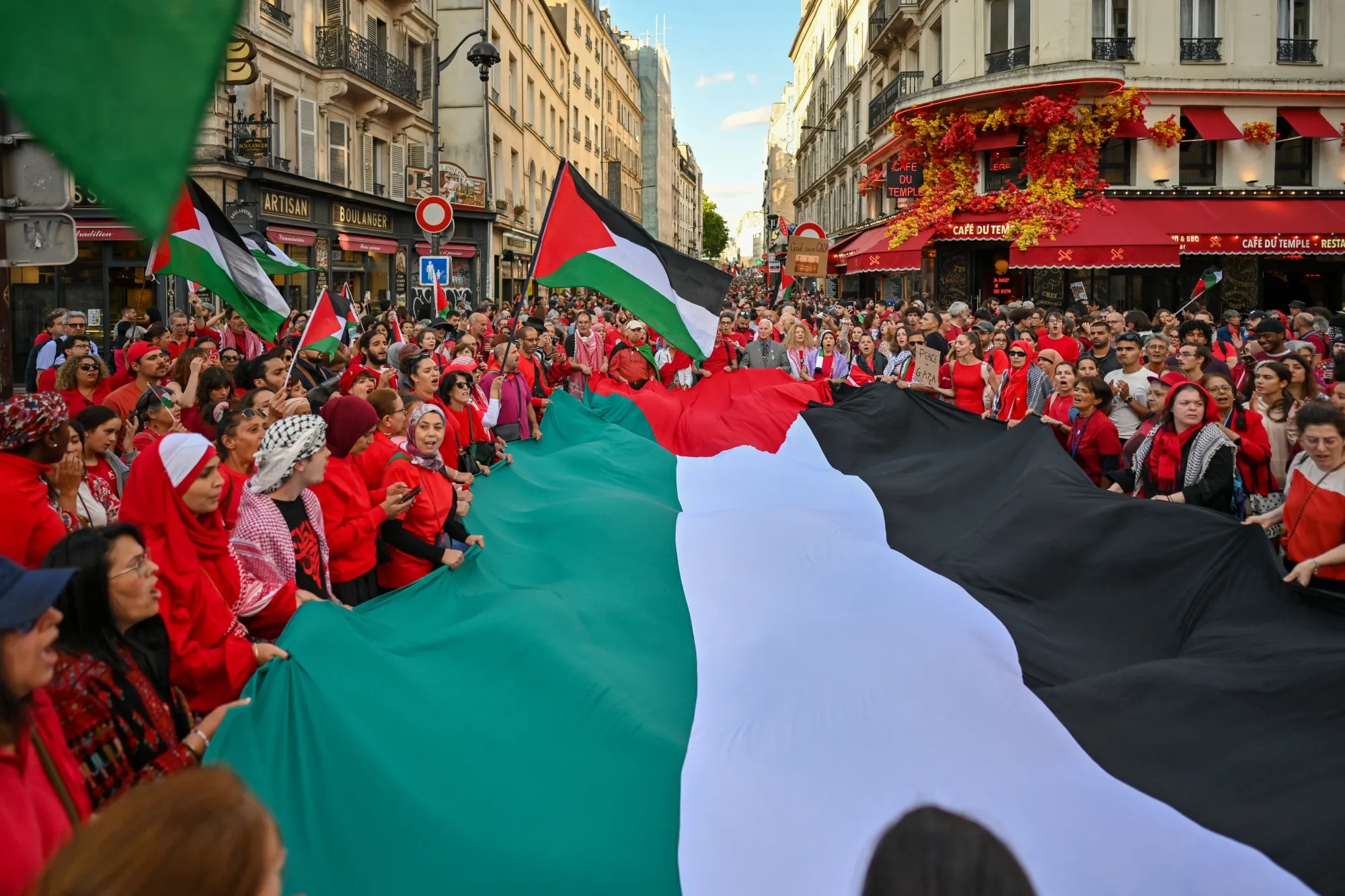A Red Line for Gaza demonstration in Paris, France, on July 8.