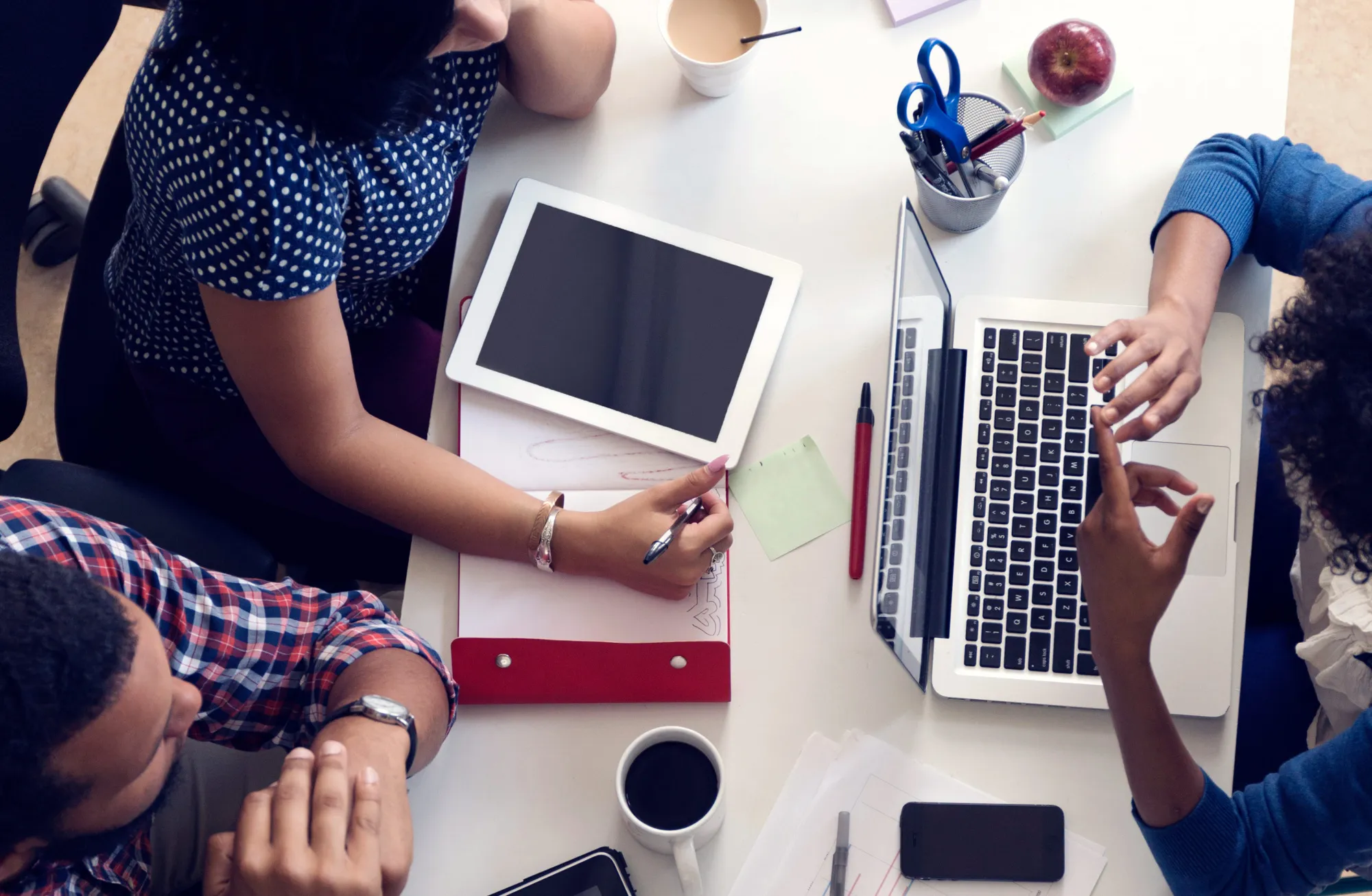 Colleagues having meeting in Small Business, Start-up
