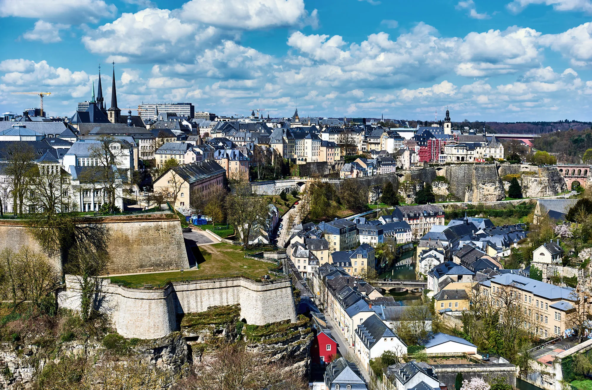 The Luxembourg City skyline.
