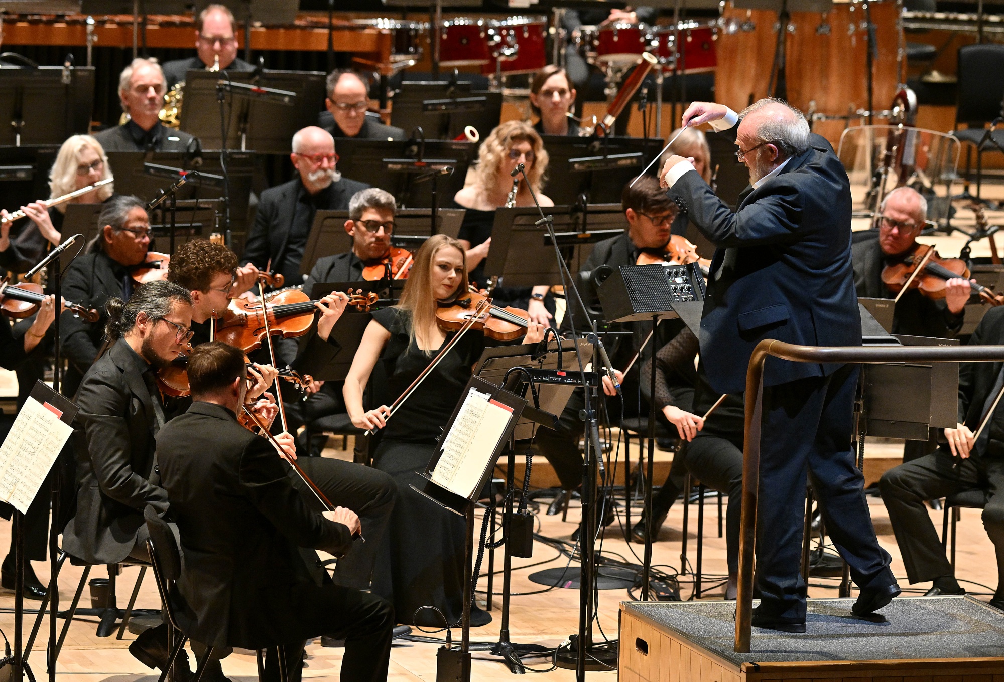 The BBC Symphony Orchestra conducted by Martyn Brabbins (Else Torp: soprano, National Youth Voices, Finchley Children's Music Group and the BBC Singers) perform Aaron Copland Appalachian Spring and Julia Wolfe unEarthin (UK premiere) in the Barbican Hall on Friday 23 Jan. 2026 Photo Mark Allan Photographer: Mark Allan