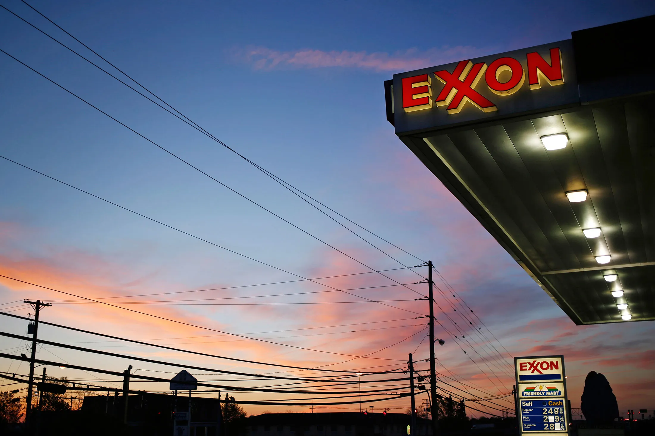An Exxon Mobil Corp. Gas Station Ahead Of Earnings Figures